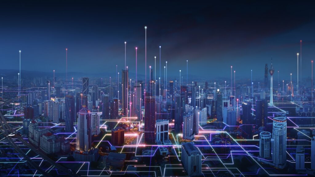Broadcast engineers monitoring redundant network infrastructure