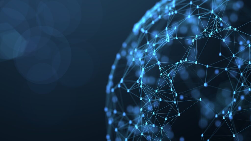 Telecommunications network infrastructure with routers switches and fibre connectivity